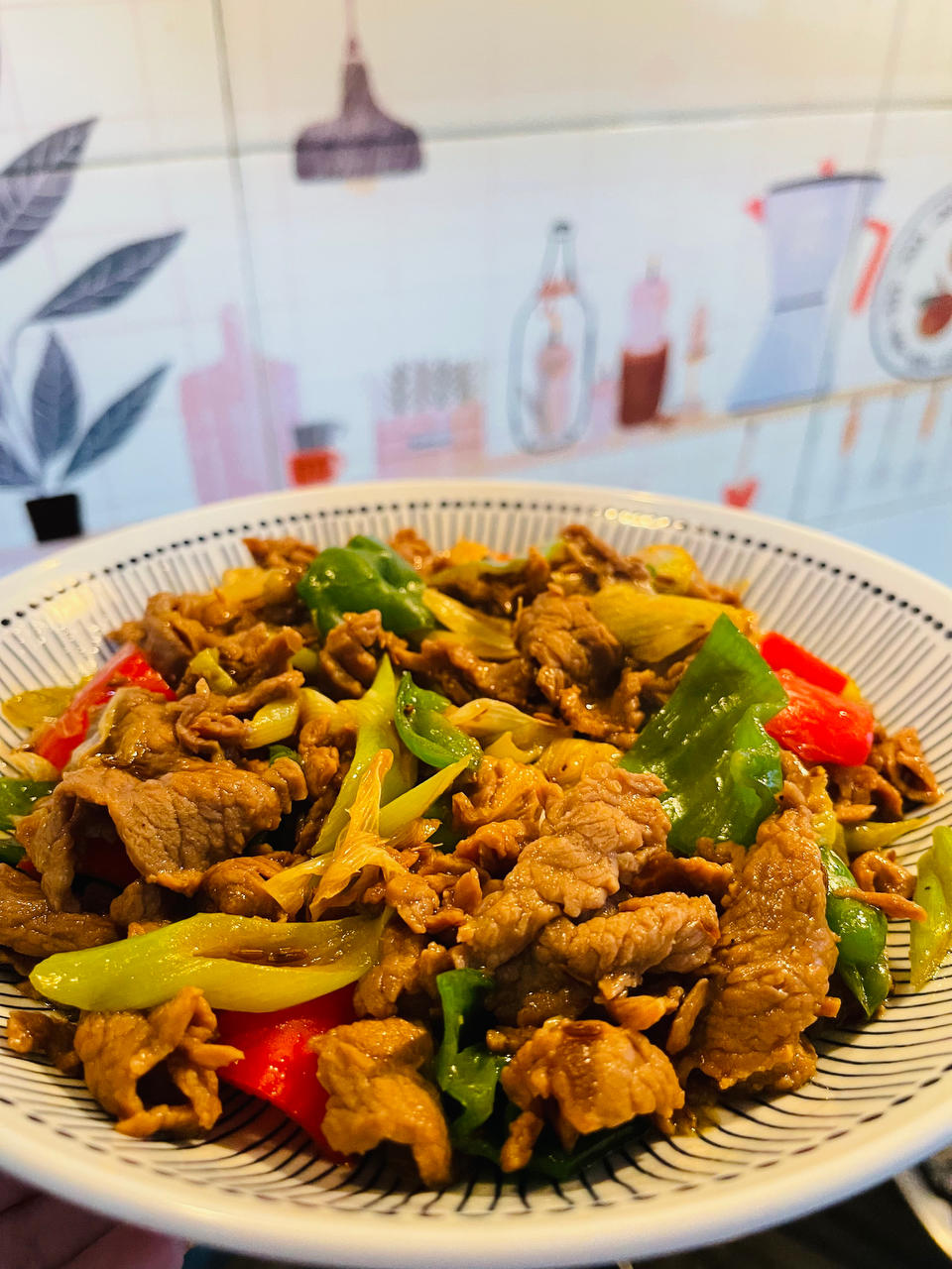 孜然大葱炒牛肉