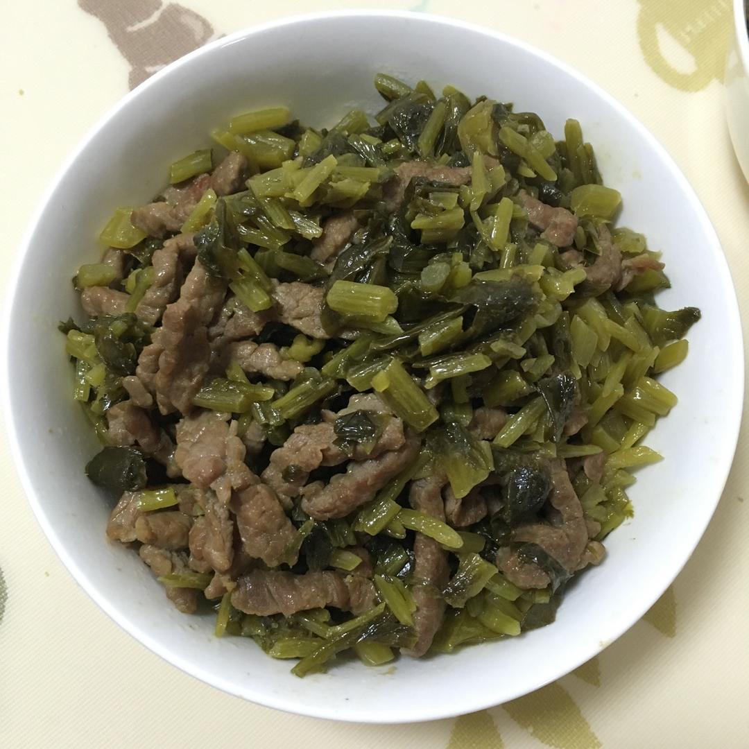 雪里蕻炒牛肉丝