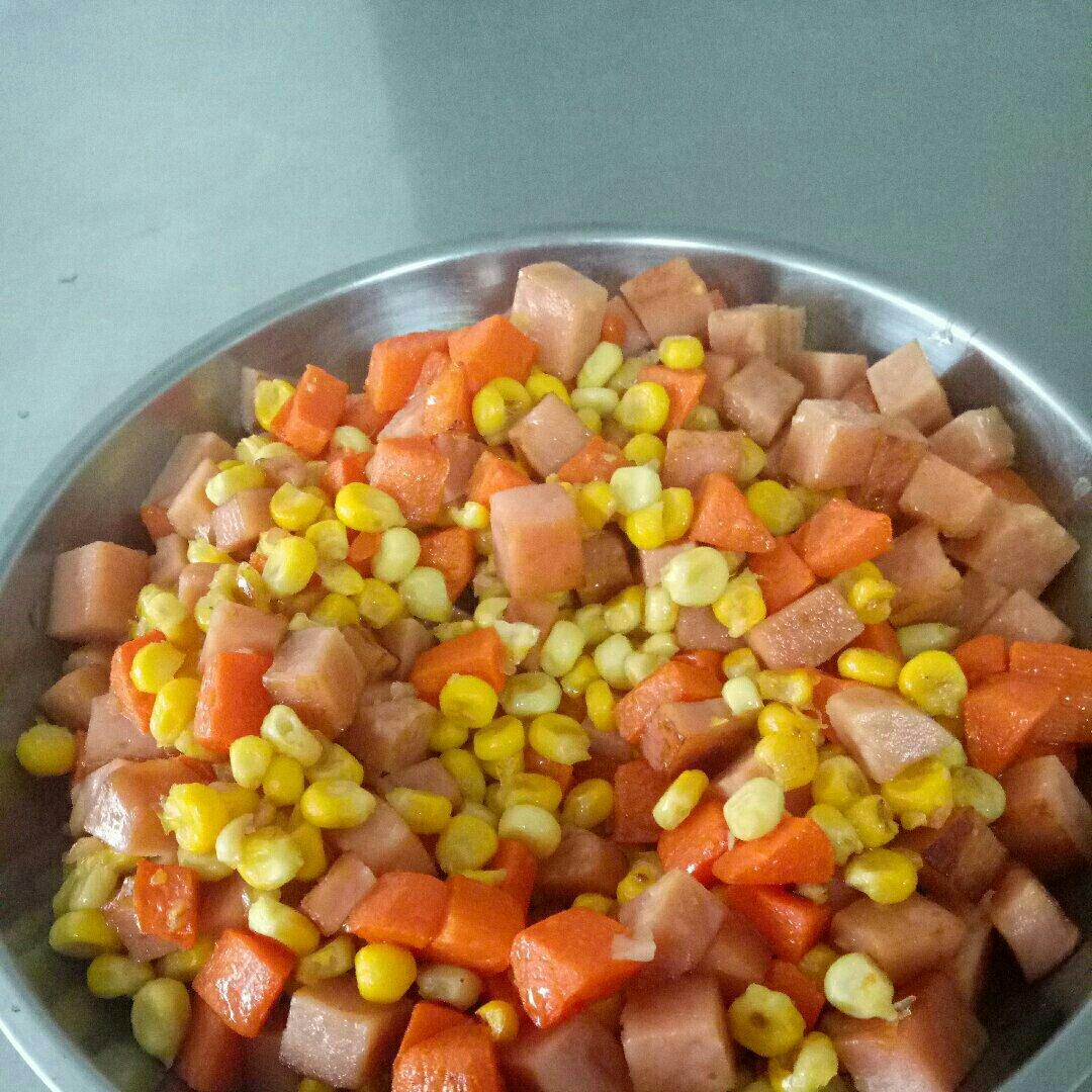 玉米粒炒胡萝卜