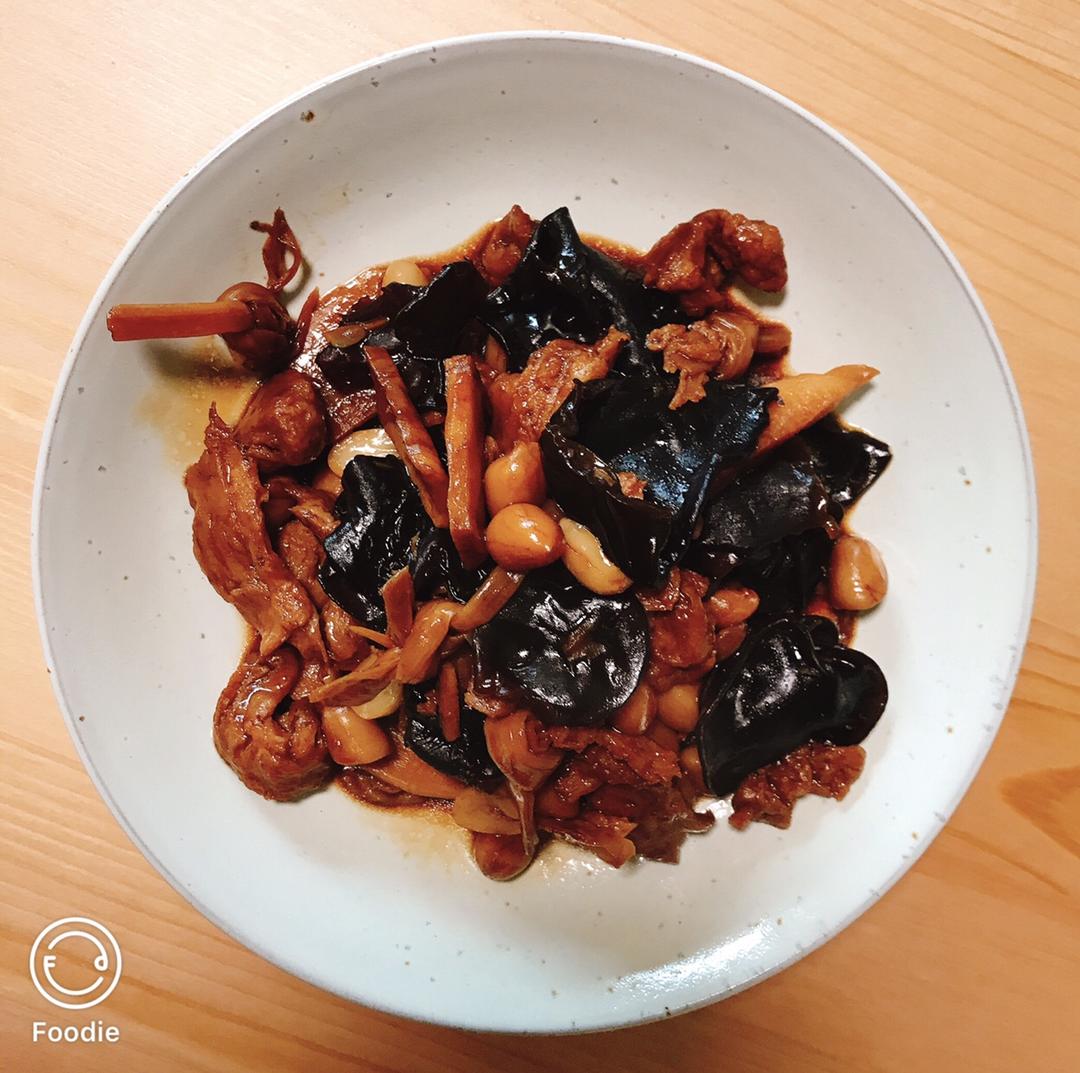 四喜烤麸（原始宁波版），红烧手撕面筋，浓郁xian甜的超级下饭