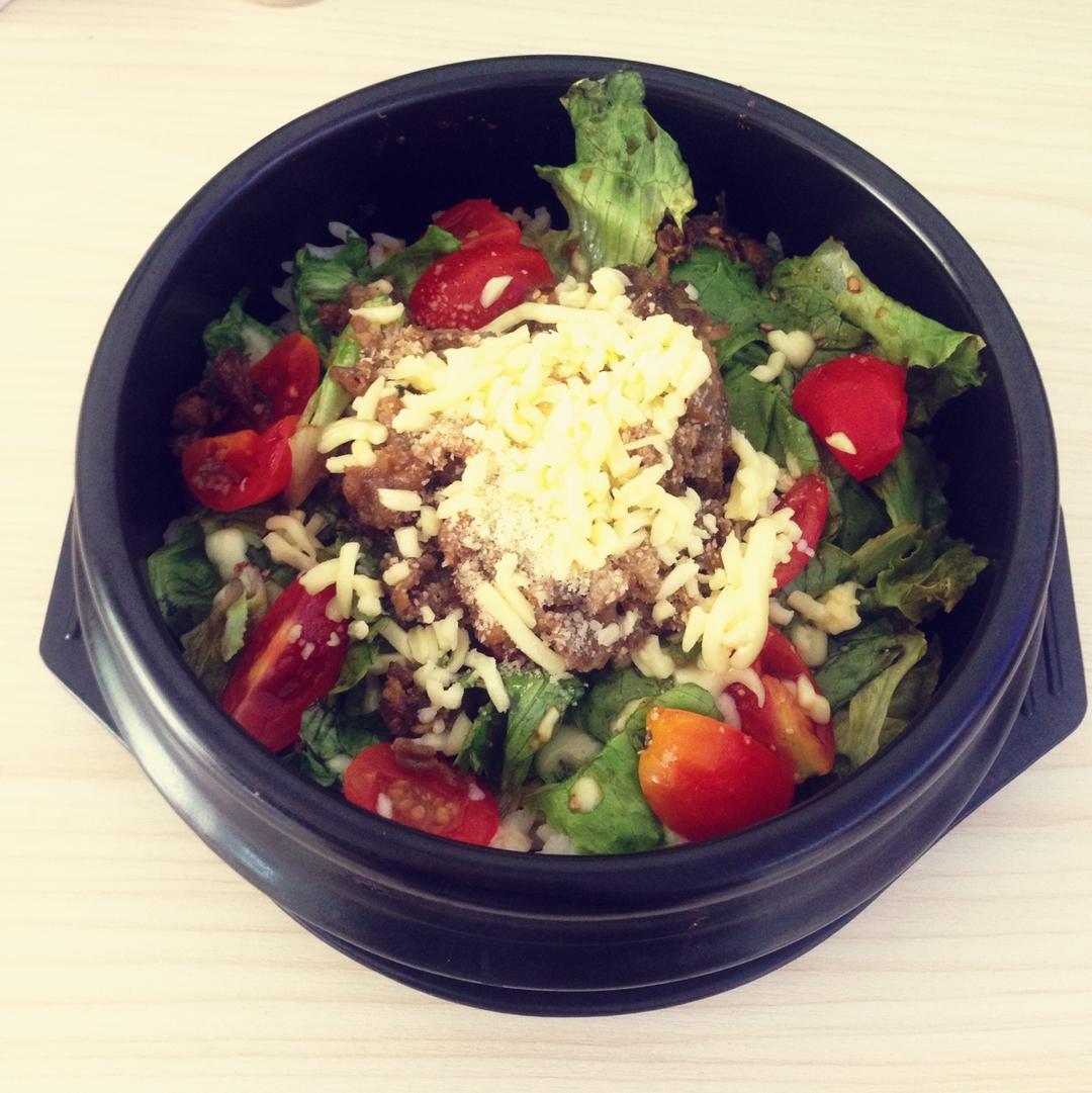 石锅芝士牛肉饭