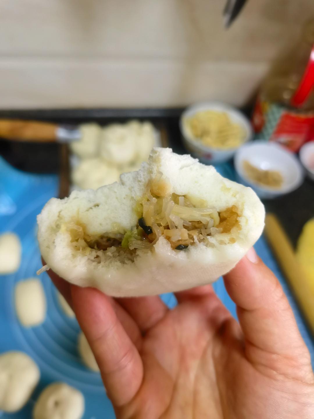 油渣粉丝白菜包子（比肉馅还香）