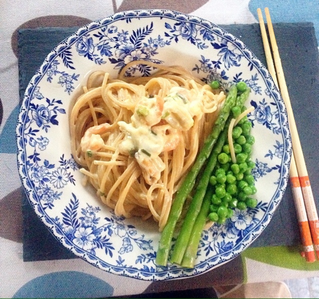 白酱芦笋海鲜意面