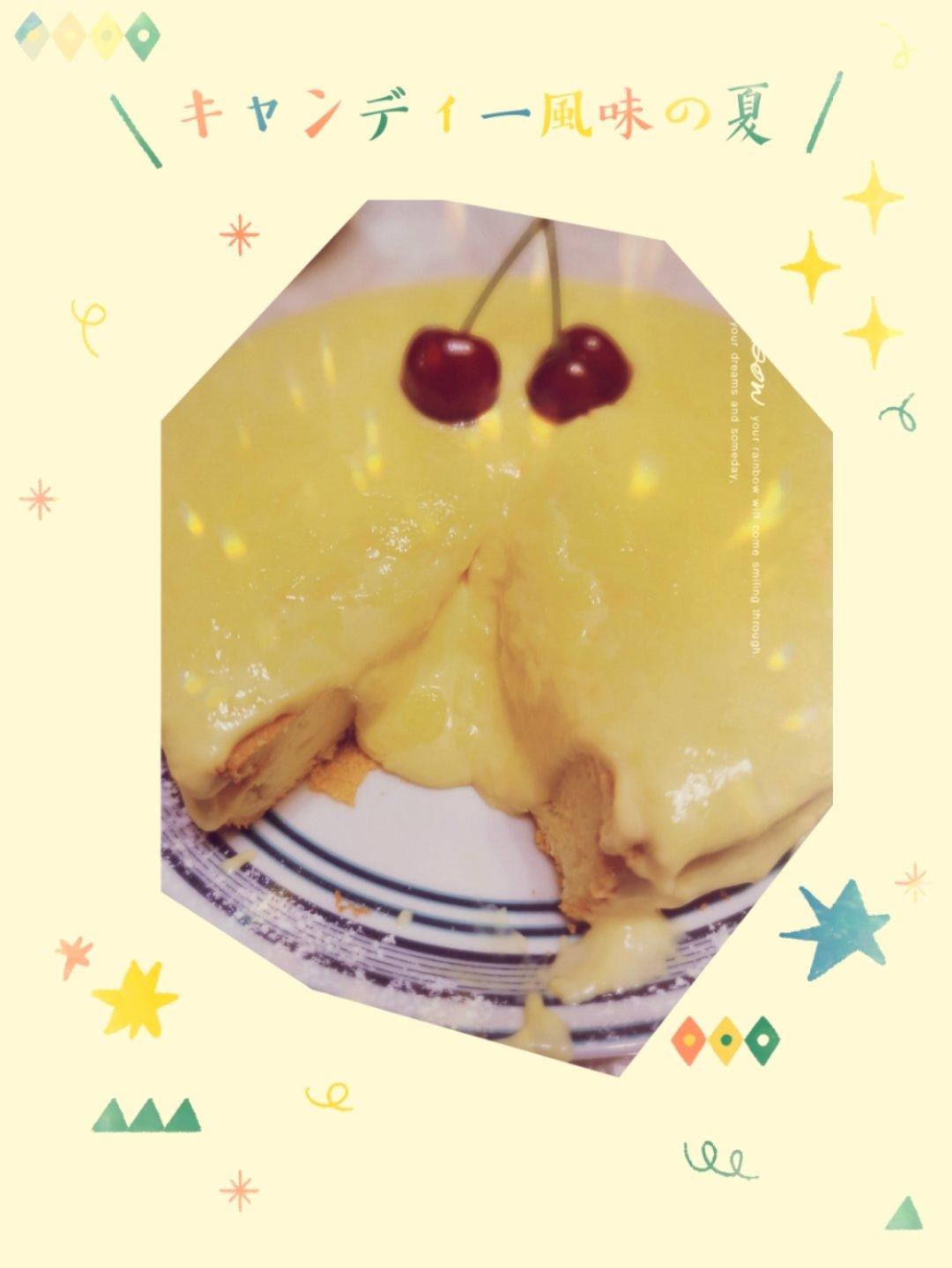 爆浆海盐奶盖蛋糕(加高戚风蛋糕）