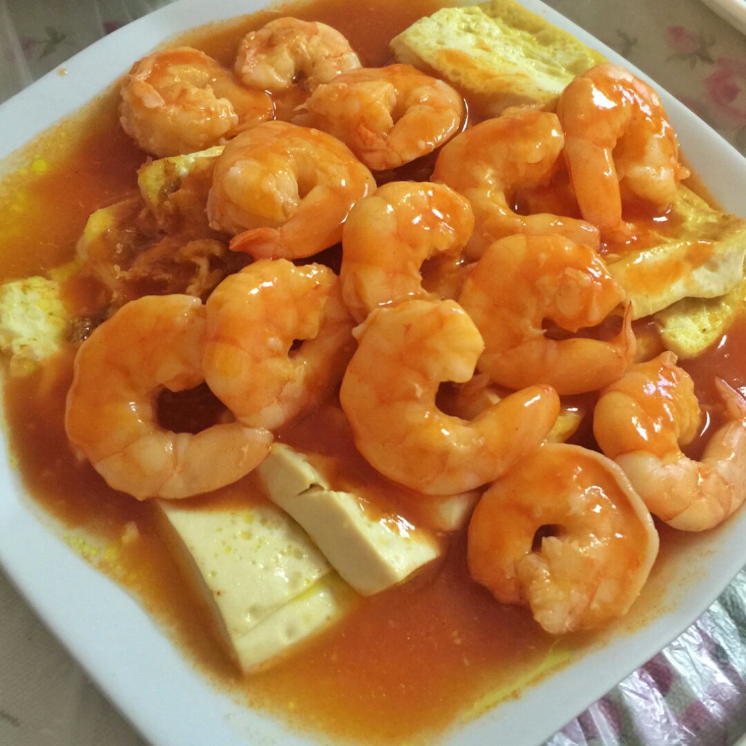 鲜虾番茄豆腐