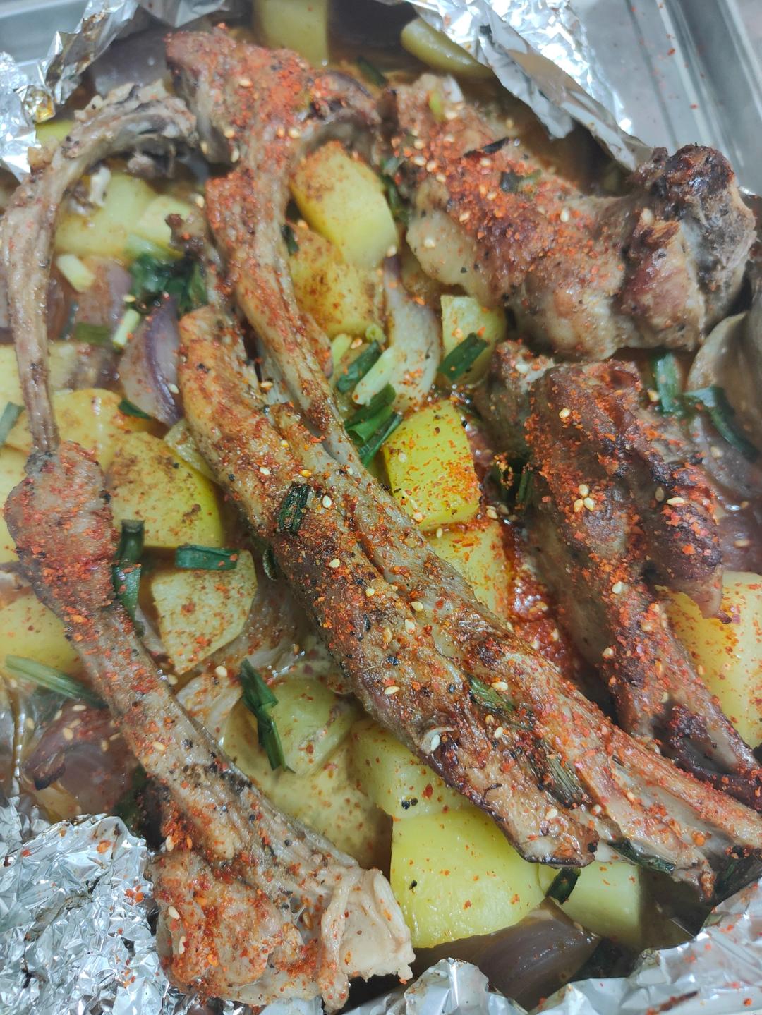 锡纸烤羊排