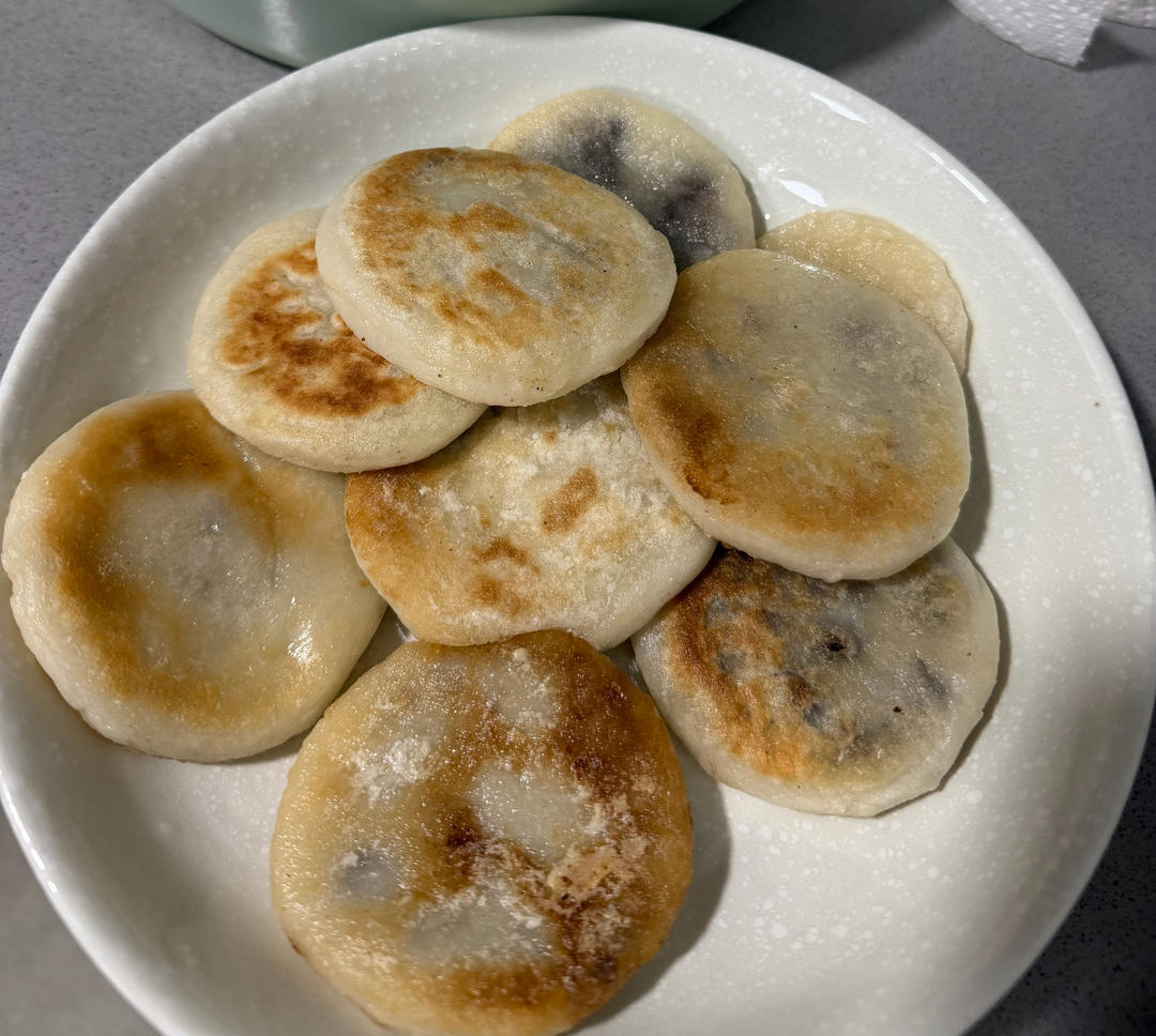 ㊙️东北糯米豆沙粘火勺 烫面法饼超级软 附虎口收拢法整形视频