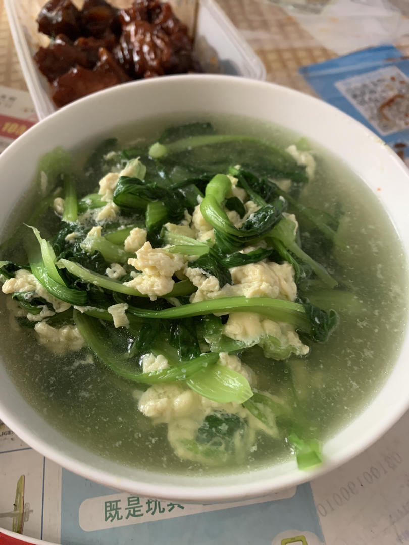 鸡毛菜蛋汤