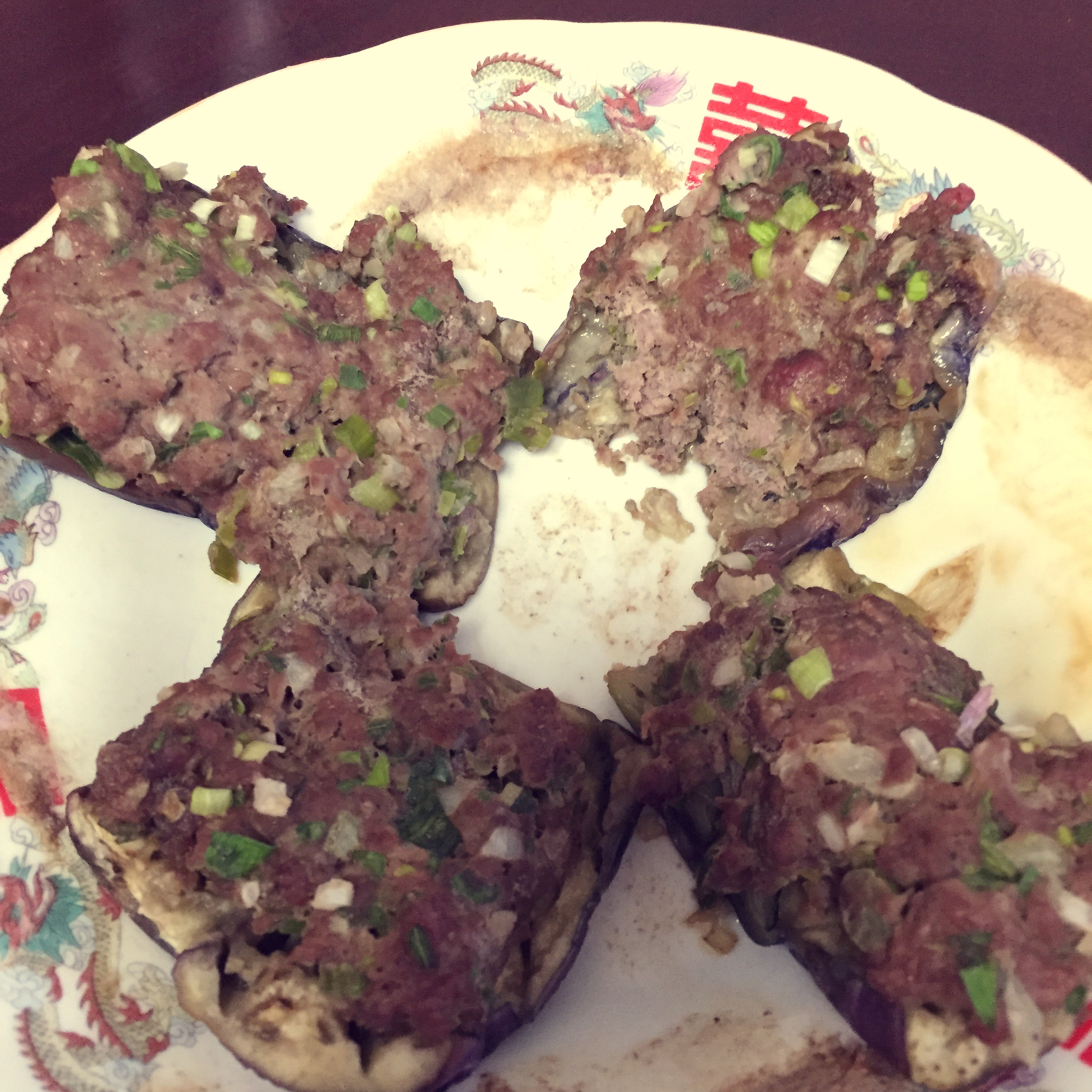 无油蒜末鸡胸肉茄子（微波炉版）