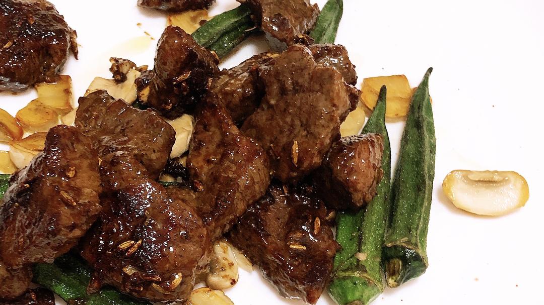 秋葵口蘑牛里脊