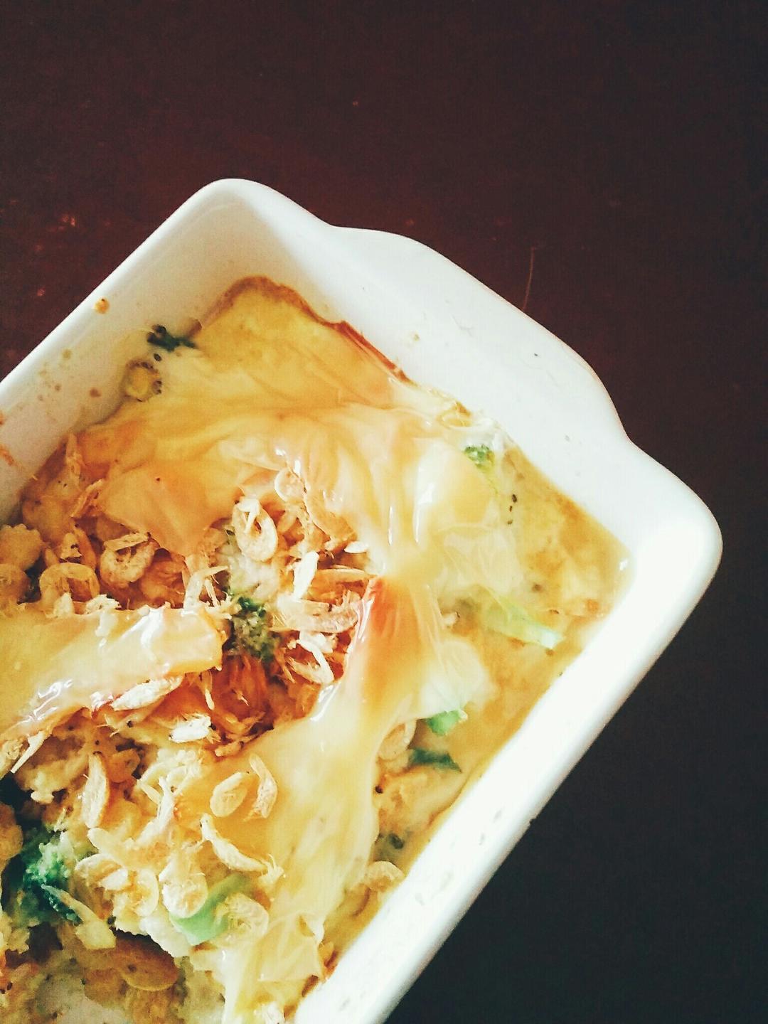 虾皮芝士焗豆腐（高蛋白快手早餐）