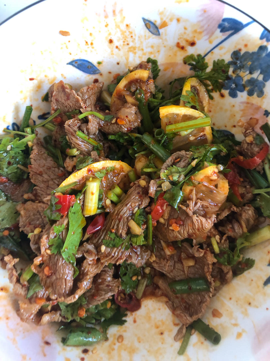 夏日专属菜—柠檬香菜牛肉