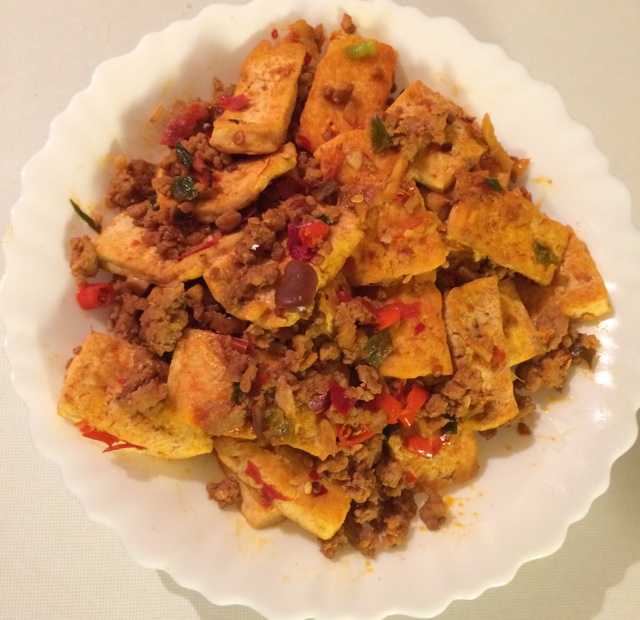 鱼香煎豆腐