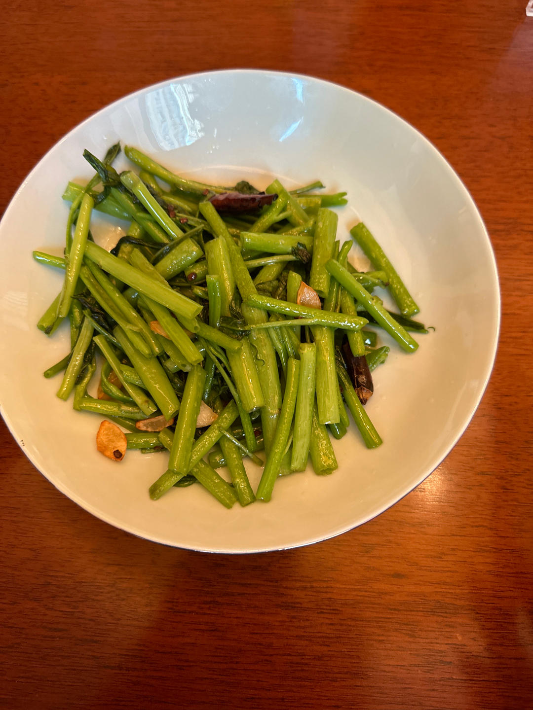 炝炒空心菜（不黑的秘密）