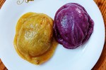 红紫薯椰丝花生糕点