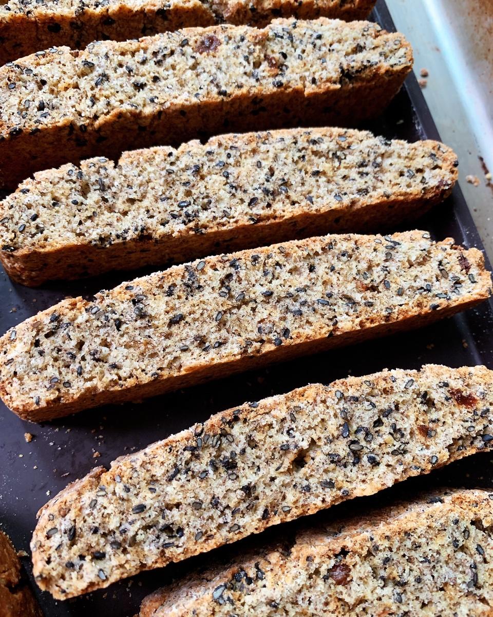 【香到爆炸的！！－黑芝麻风味意式脆饼 】Biscotti