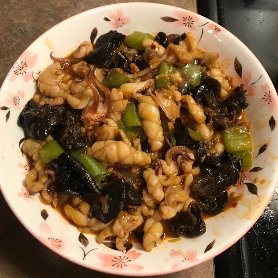 青椒炒鱿鱼