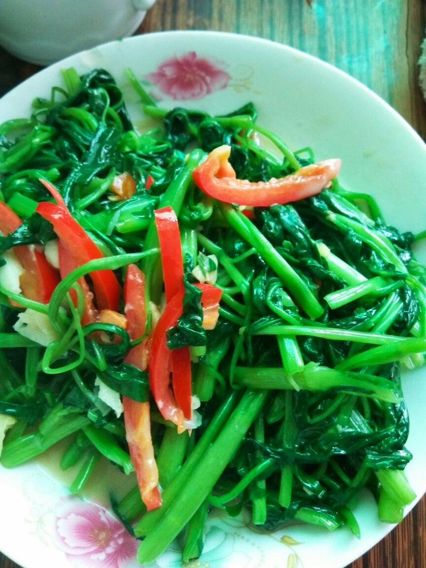 椒丝腐乳炒通菜