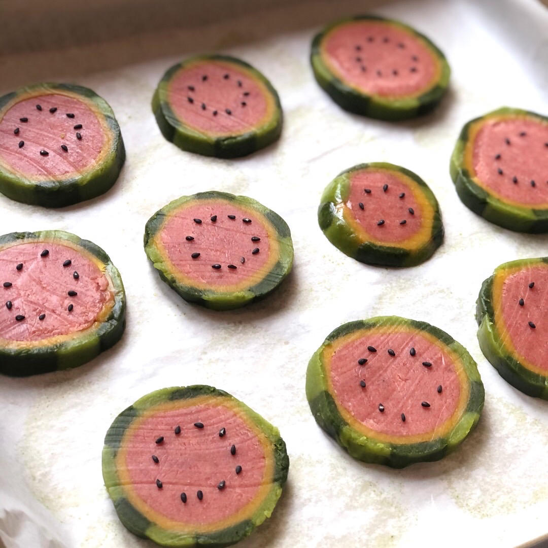 清新可爱风西瓜曲奇饼干