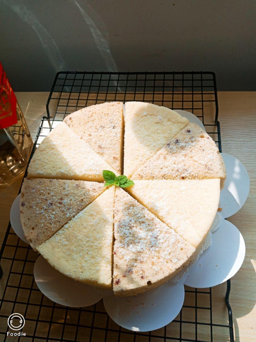 筠晓烘焙做的烫面雪纺蛋糕--8寸生日蛋糕胚