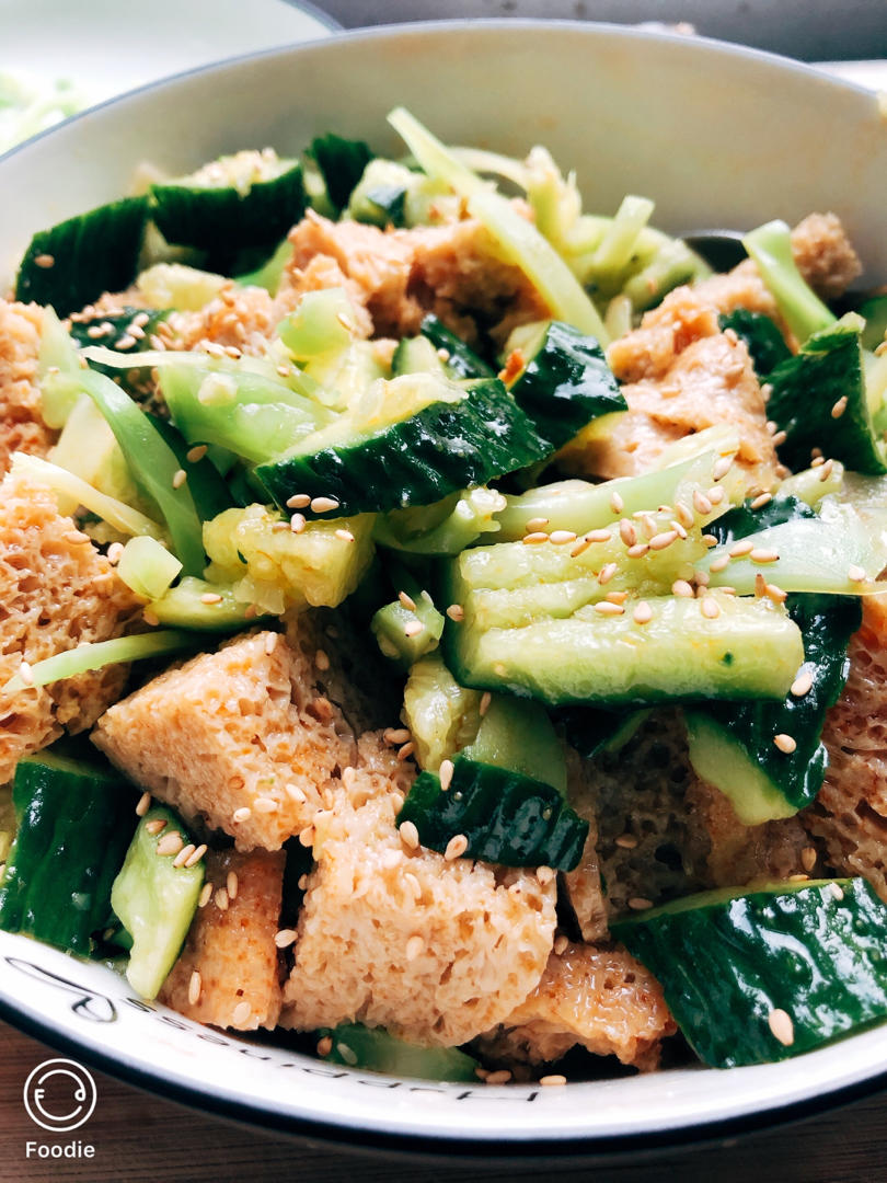 theoxane做的凉拌面精块(烤麸)