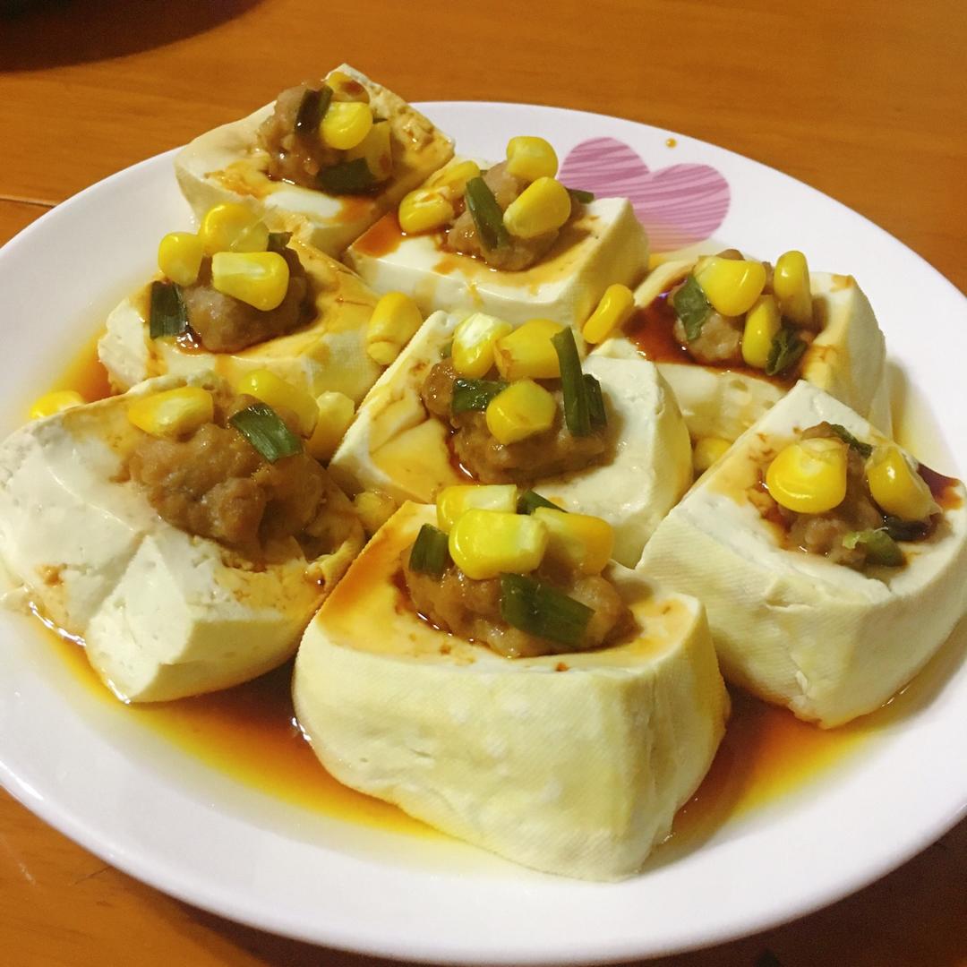 冲吧冲吧陆绮雯做的玉米肉末蒸豆腐
