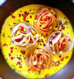超简单的玫瑰花抱蛋煎饺的做法 步骤9