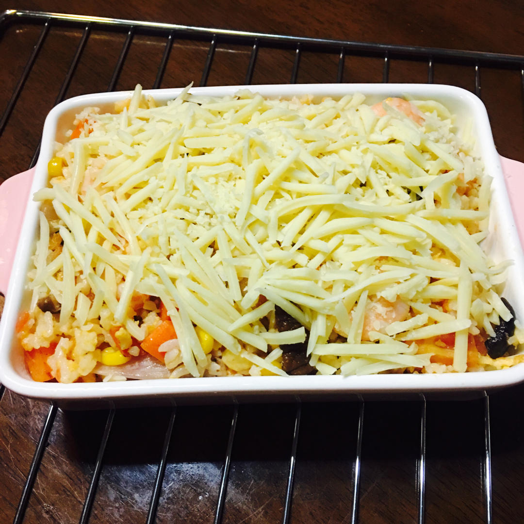 番茄海鲜焗饭(烤箱，微波炉均适用)