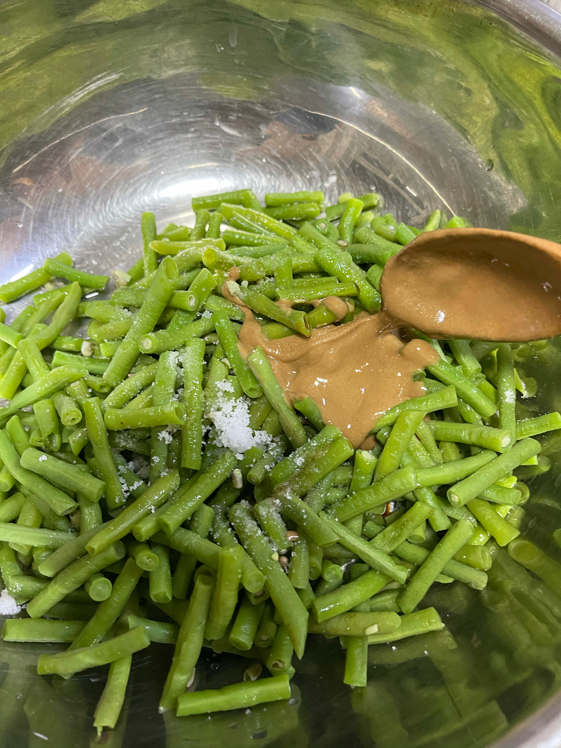 营养低脂🥢麻汁豇豆的做法 步骤2
