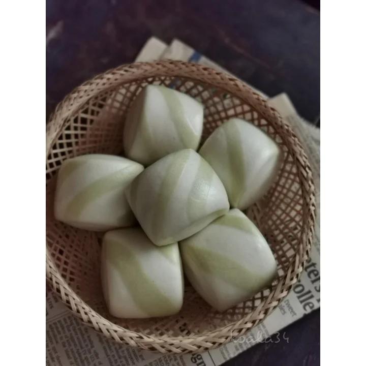 花纹馒头1（抹茶条纹）
