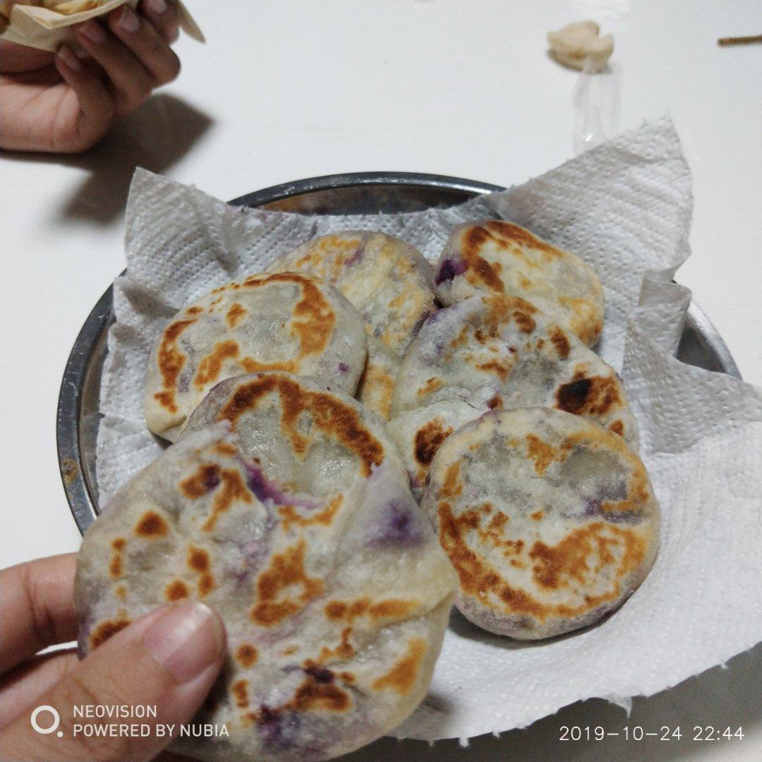 烫面紫薯饼
