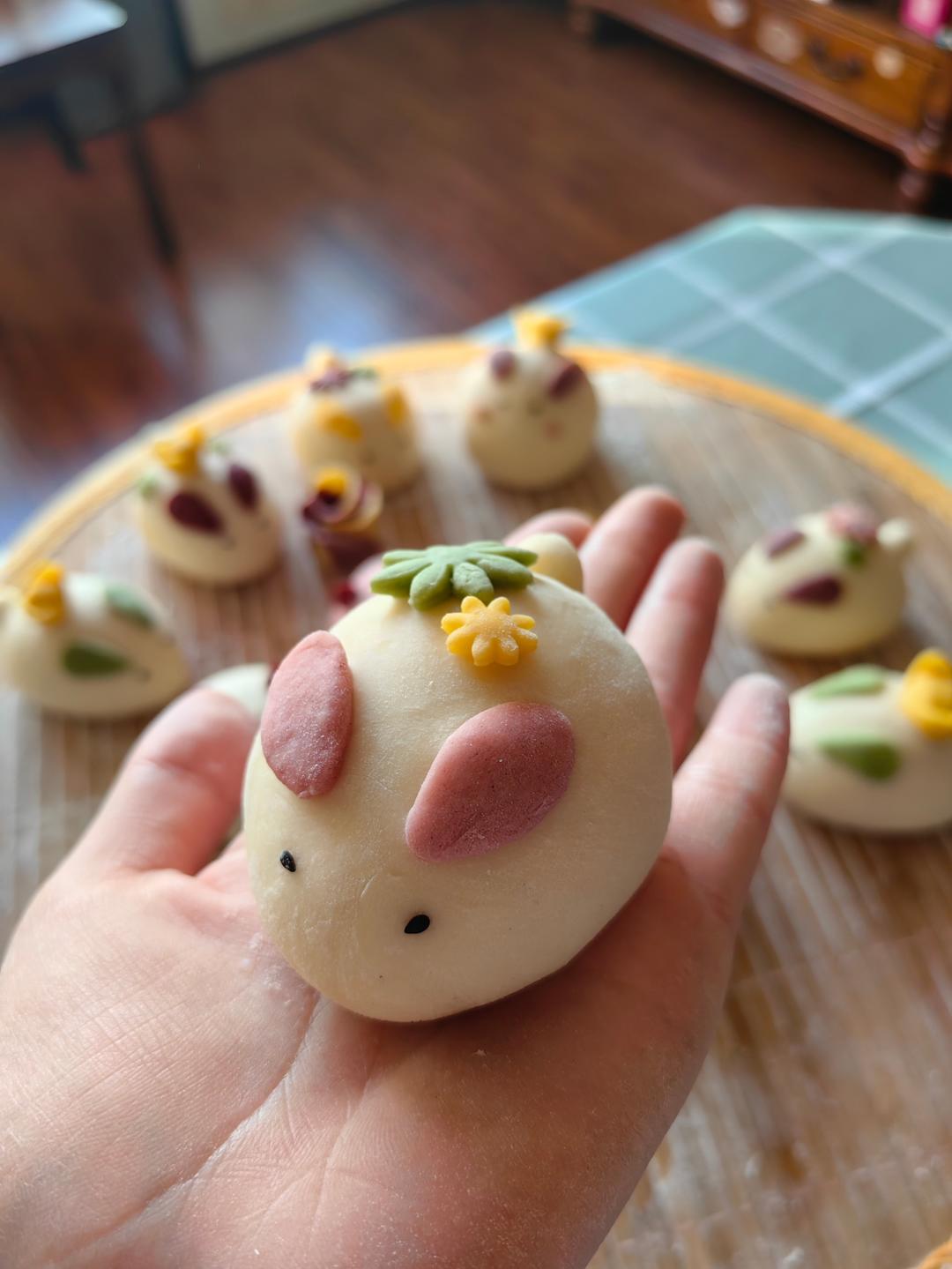 兔子馒头～～“兔年大吉”
❤大展鸿兔❤️钱兔无量
❤️兔飞猛进❤前兔似锦