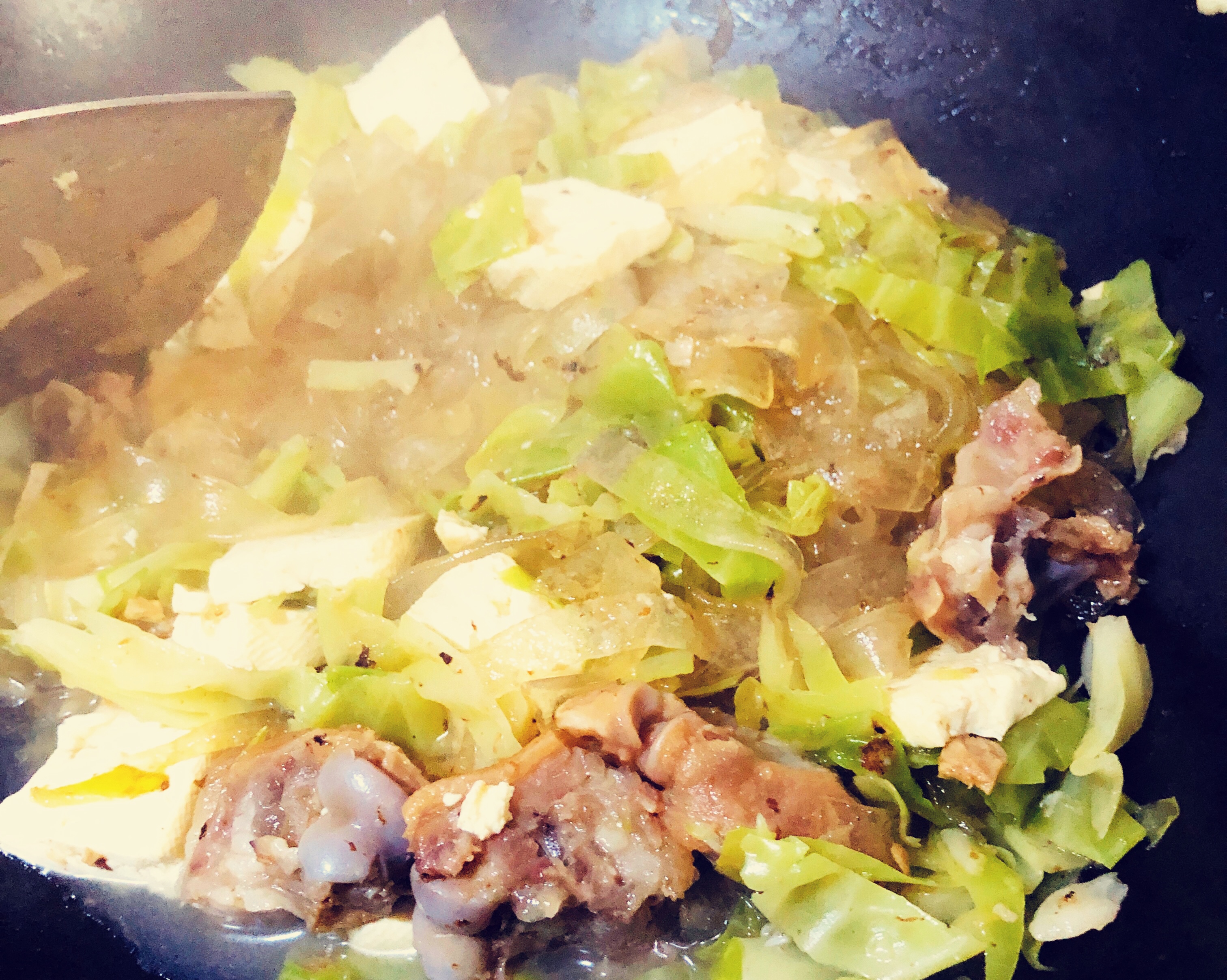 猪蹄白菜炖粉条的做法