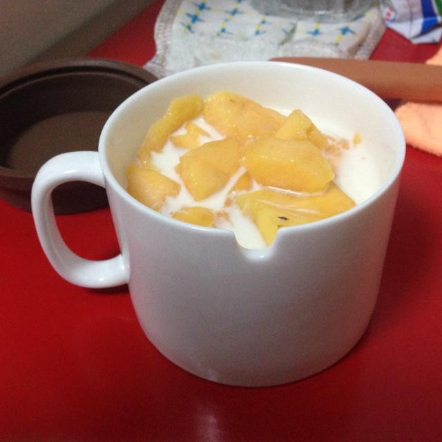 芒果牛奶的做法