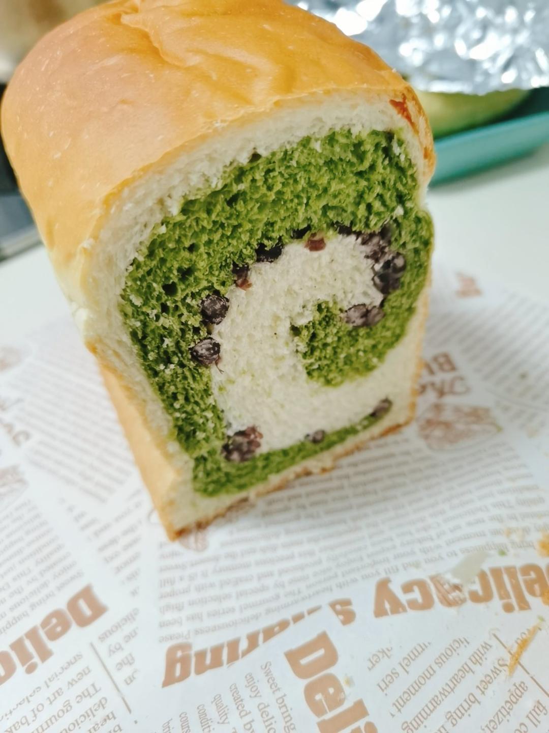 双色吐司-抹茶红豆/紫薯红豆