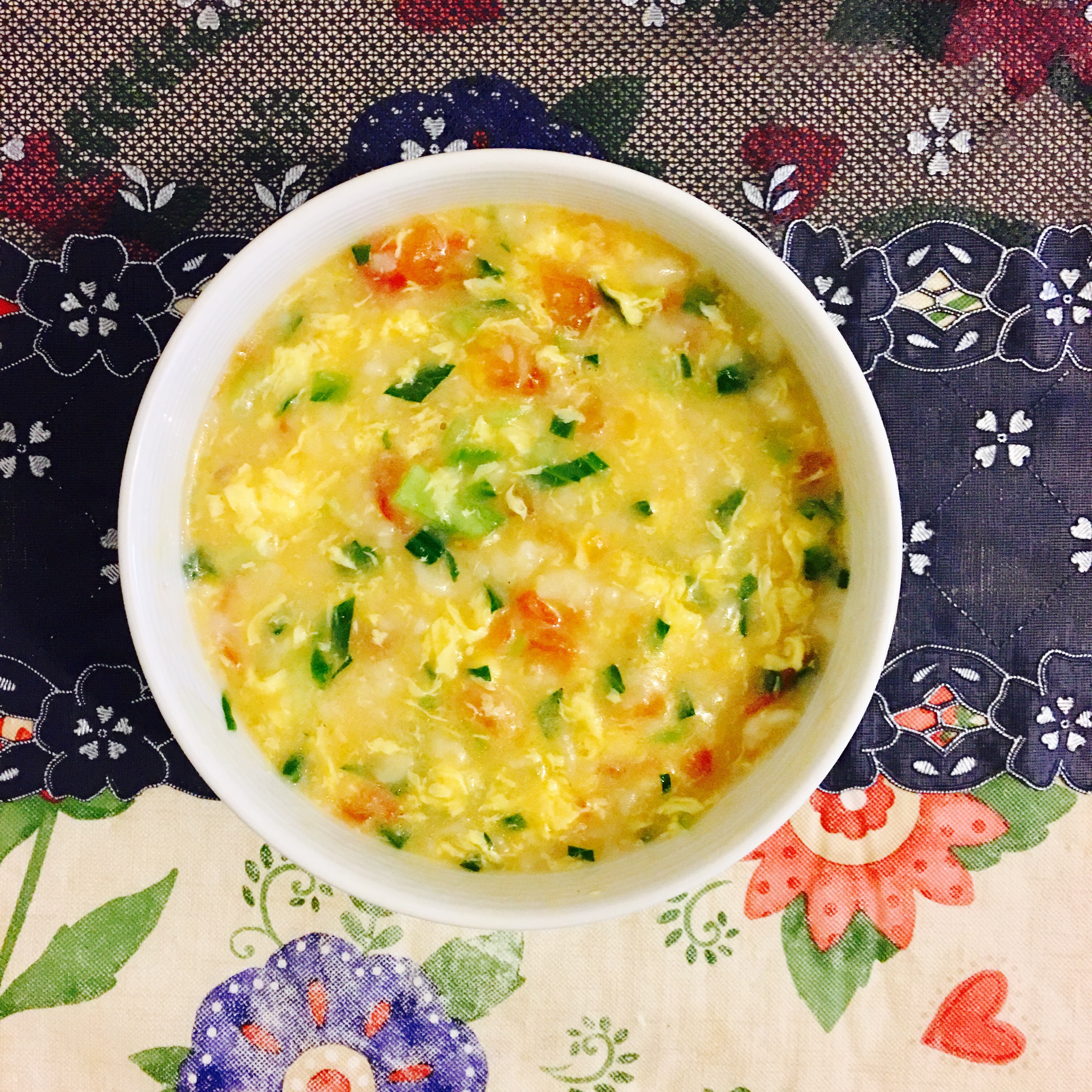 西红柿鸡蛋青菜疙瘩汤的做法