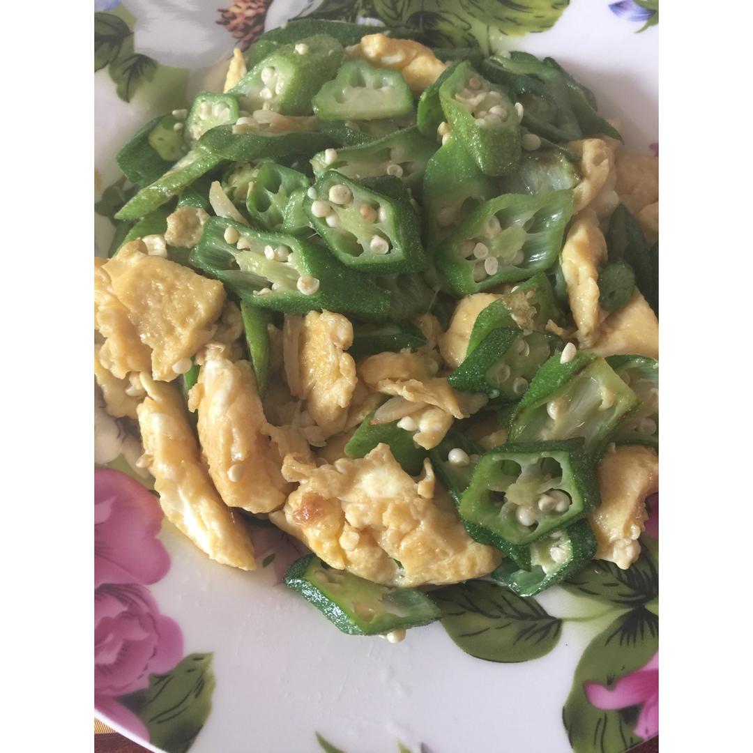 秋葵炒鸡蛋