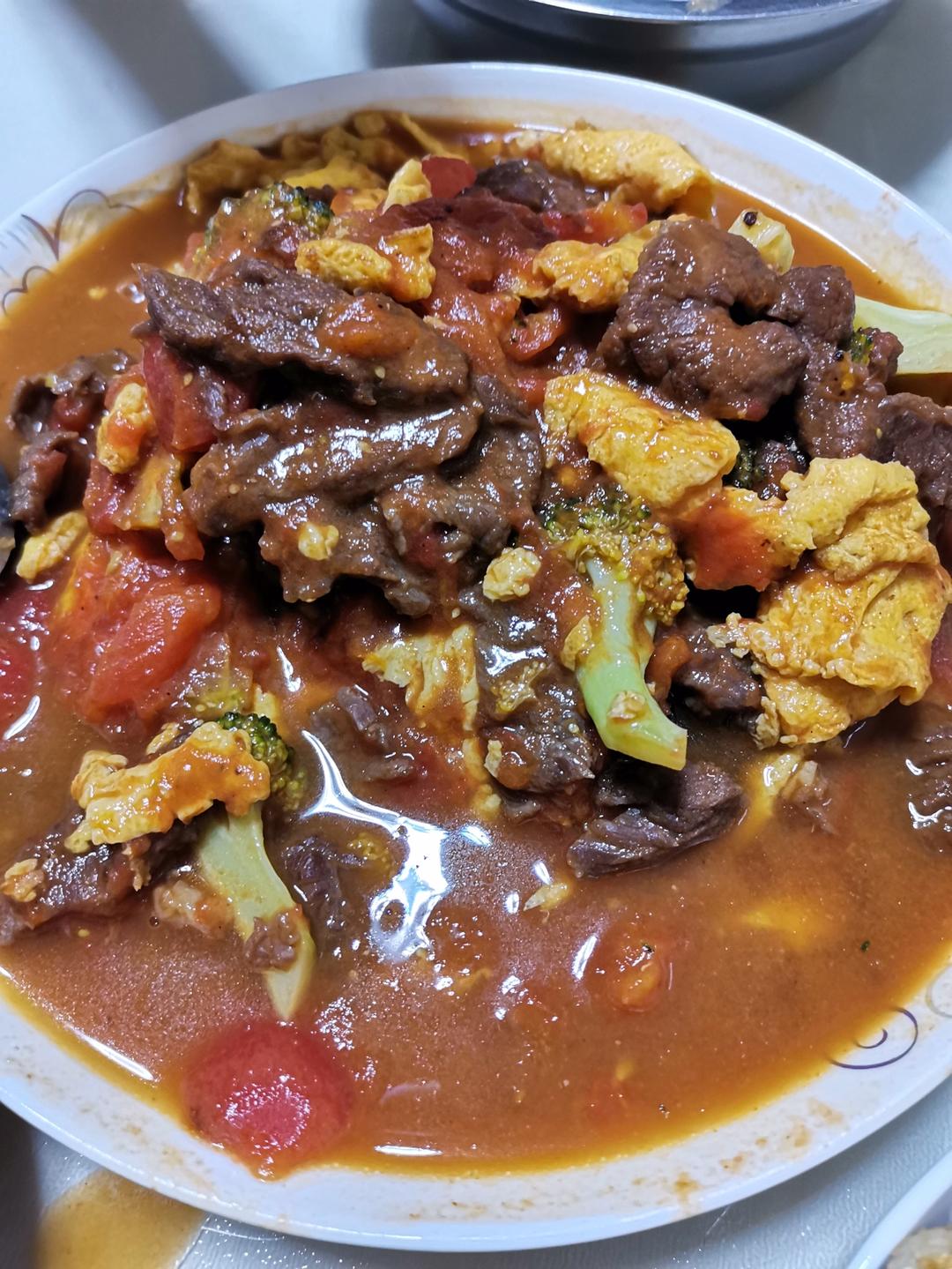 滑蛋番茄牛肉