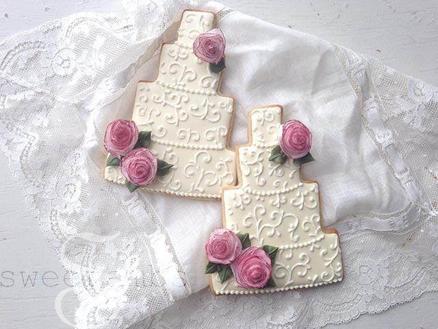 婚礼糖霜饼干及小玫瑰制作（翻译自sweetambs视频）的做法