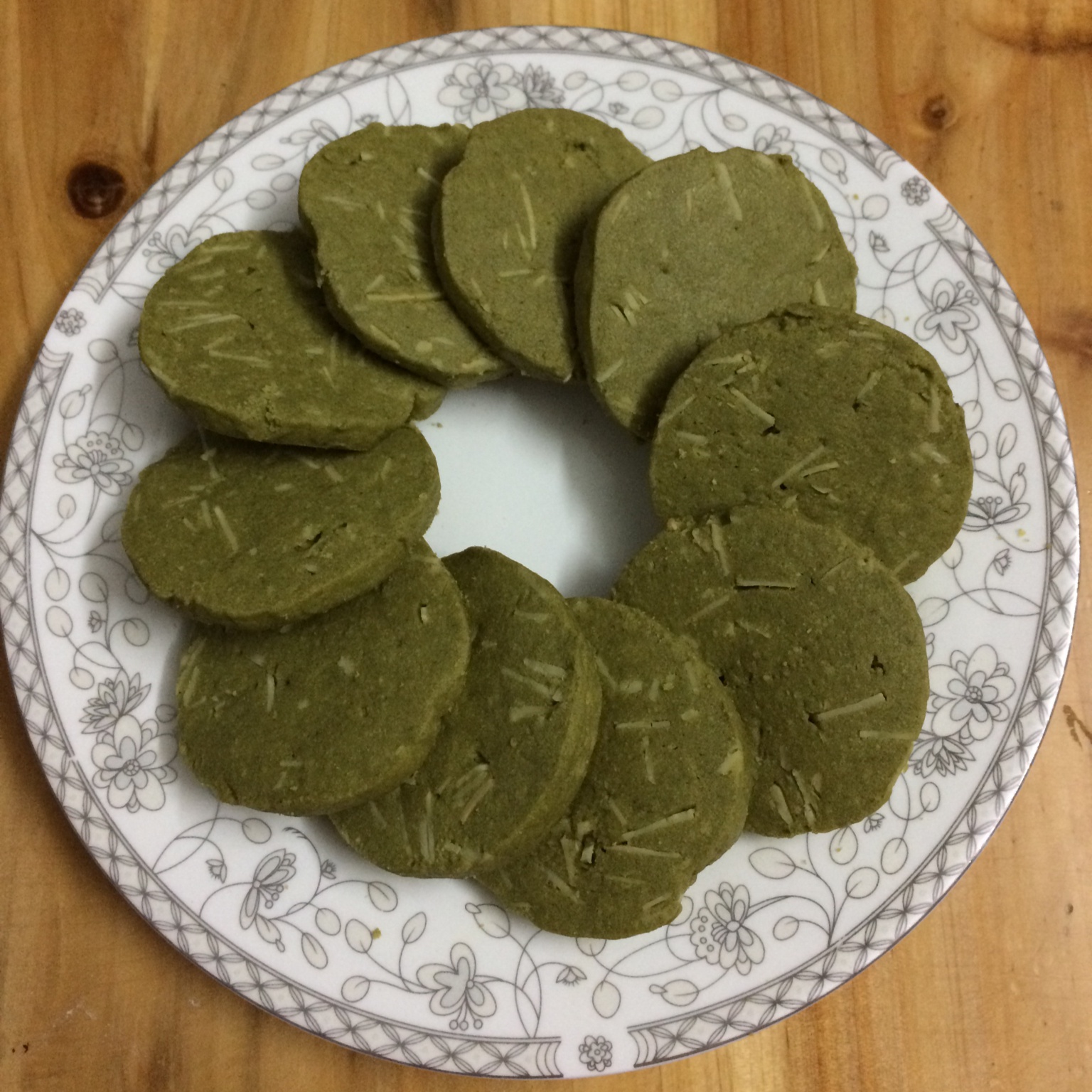 抹茶杏仁饼干