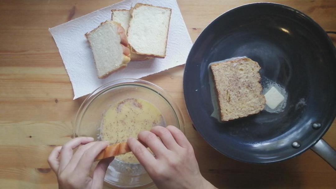 消耗老化吐司早餐系-法式苹果吐司French apple toast的做法 步骤11