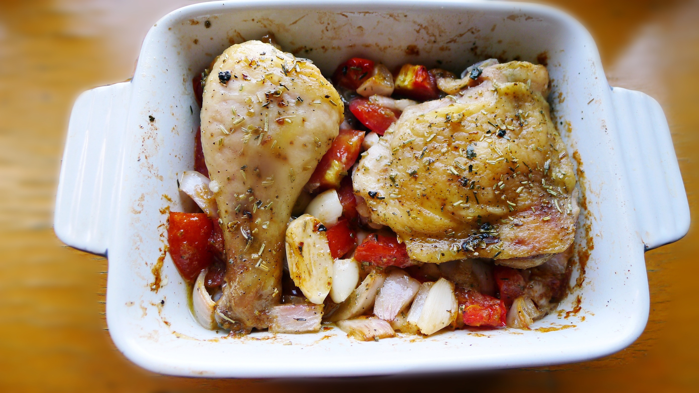 香蒜蕃茄烤鸡腿