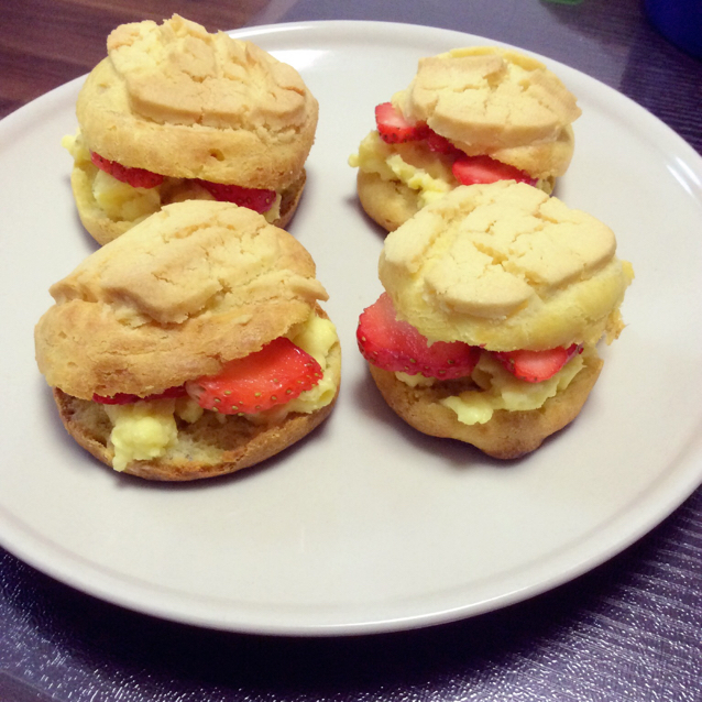 浓郁抹茶酥皮泡芙