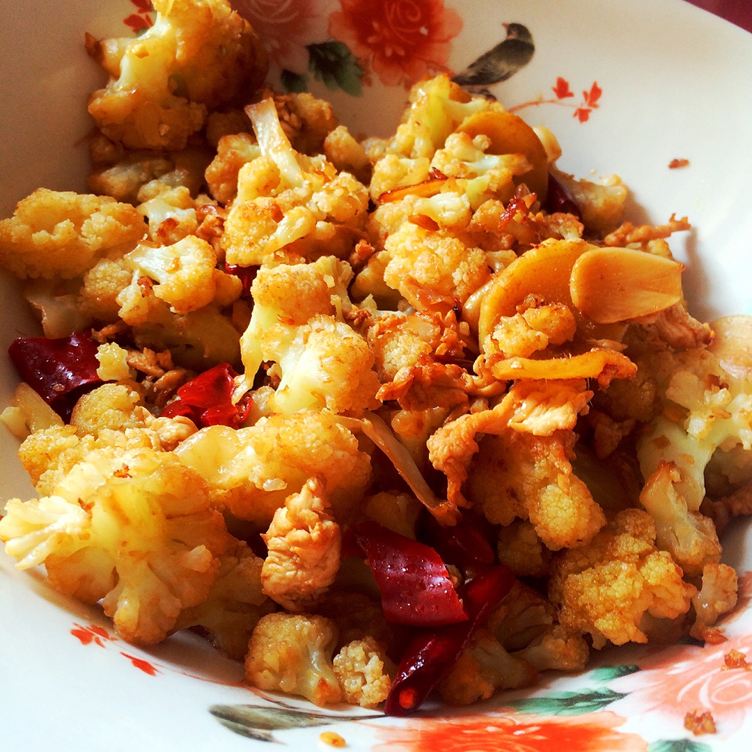 老丁的私房菜-干锅花菜