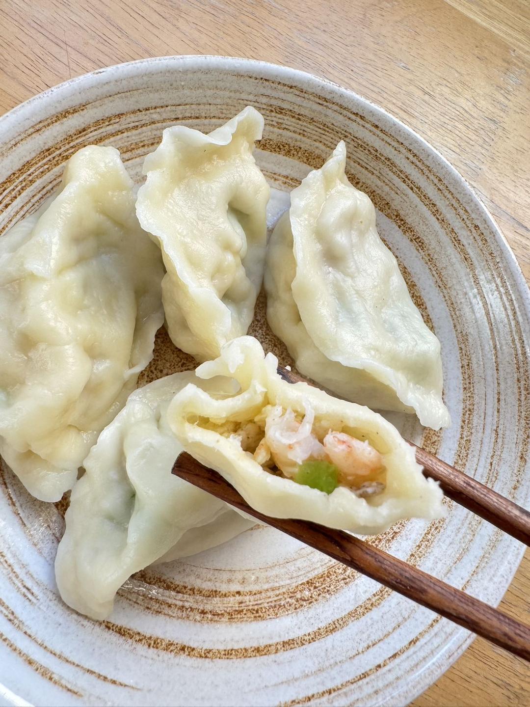 黄瓜虾仁饺子