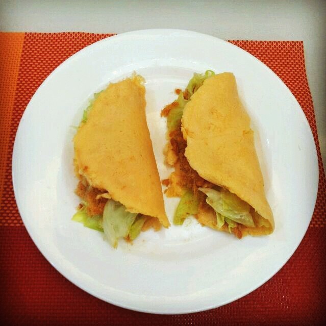 我的被蛋卷——肉松鸡蛋饼