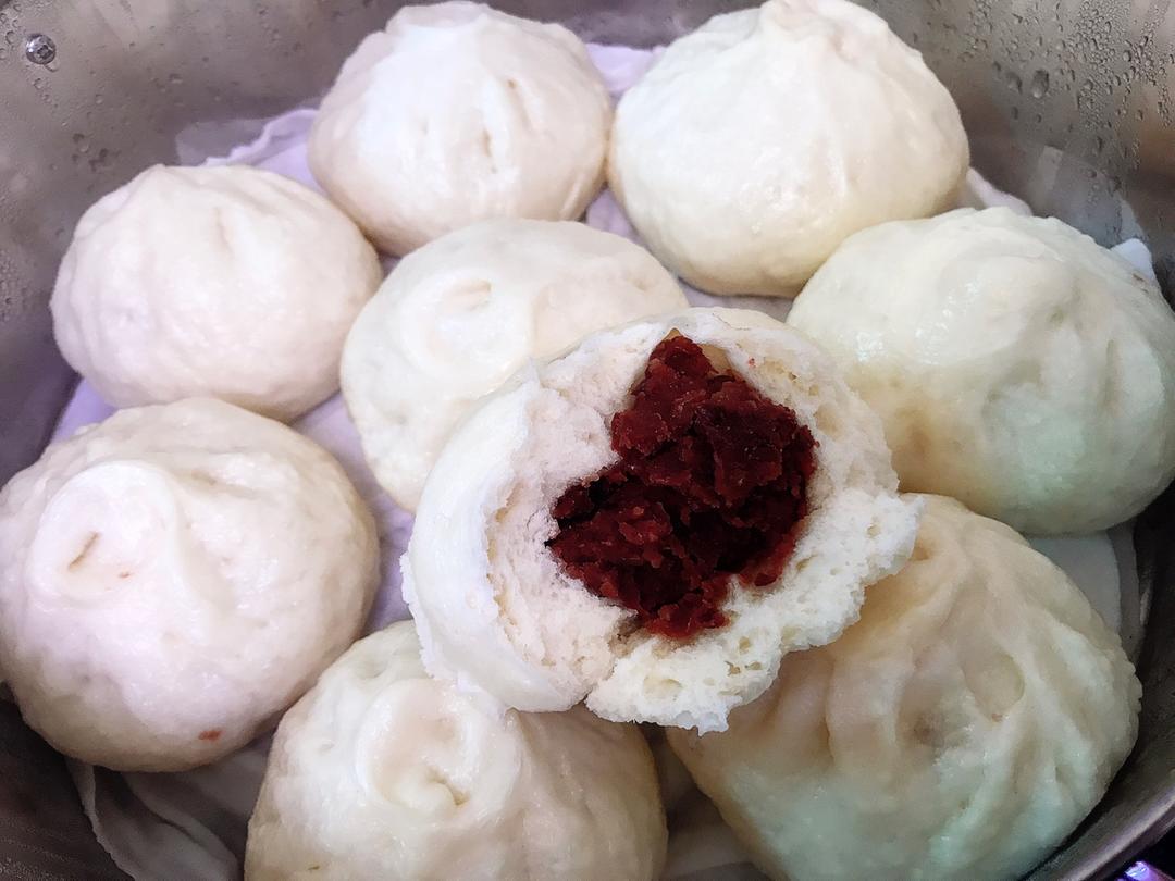 超级松软的豆沙馒头