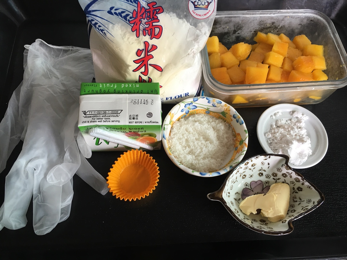 酸奶芒果糯米糍的做法 步骤1