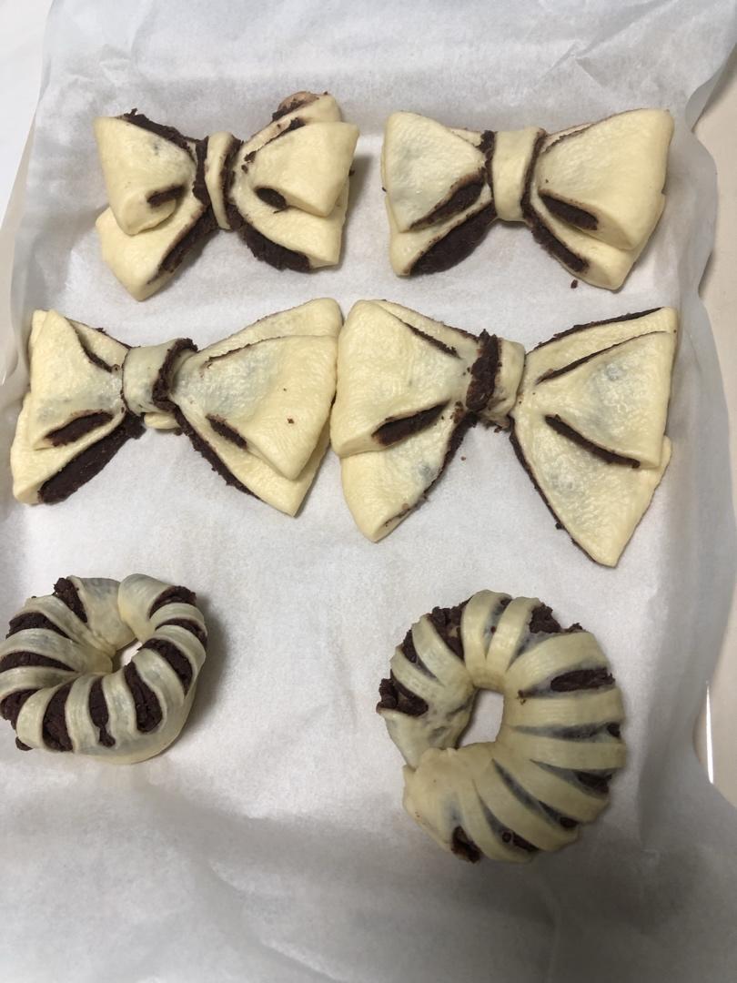 一次发酵网红粉色蝴蝶结豆沙面包（老夫的少女心啊）B74