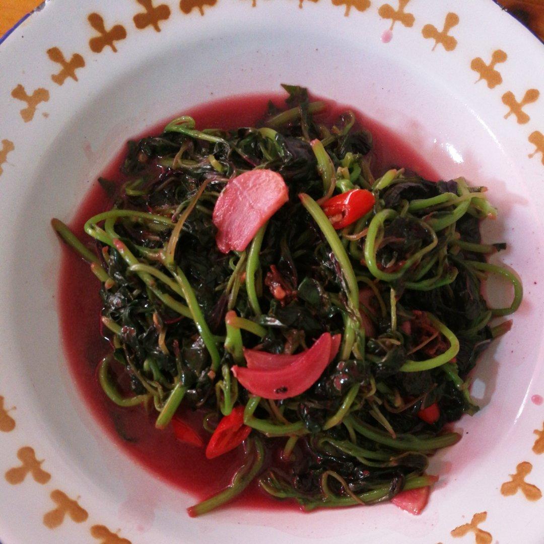 清炒红苋菜（简单菜也有窍门，一看就明白）